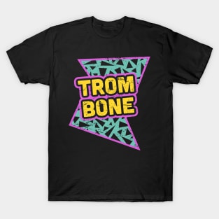 Rad 90s Trombone Pattern | Marching Band T-Shirt